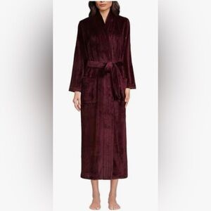 LANDSEND Wms PETITE Cozy Plush Long Fleece Robe